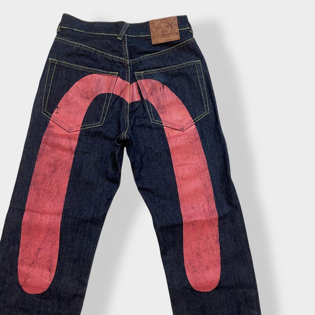 00’s《EVISU》ビックカモメ　デカカモメ　ピンク　濃紺　大黒　希少　美品