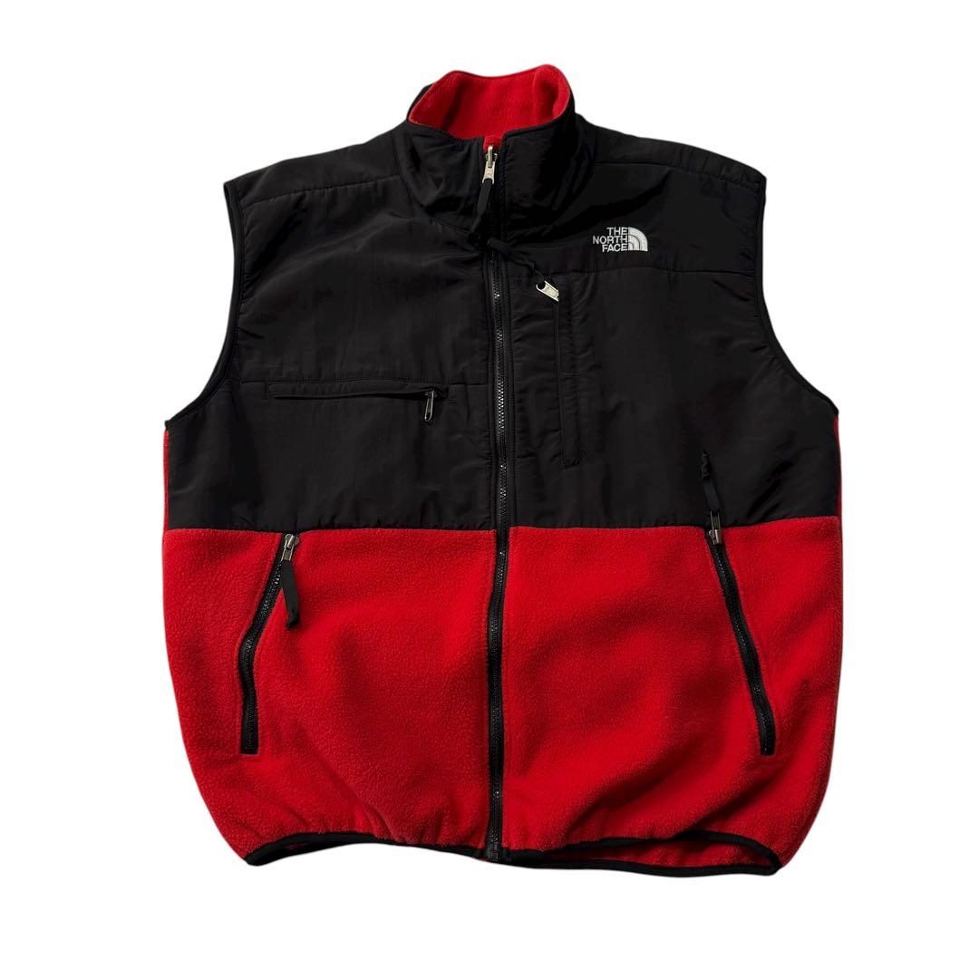 ノースフェイス フリース デナリベスト 黒赤 90s 00s ビンテージ USA THE NORTH FACE - 90s ノースフェイス デナリ ベスト レディース S 90