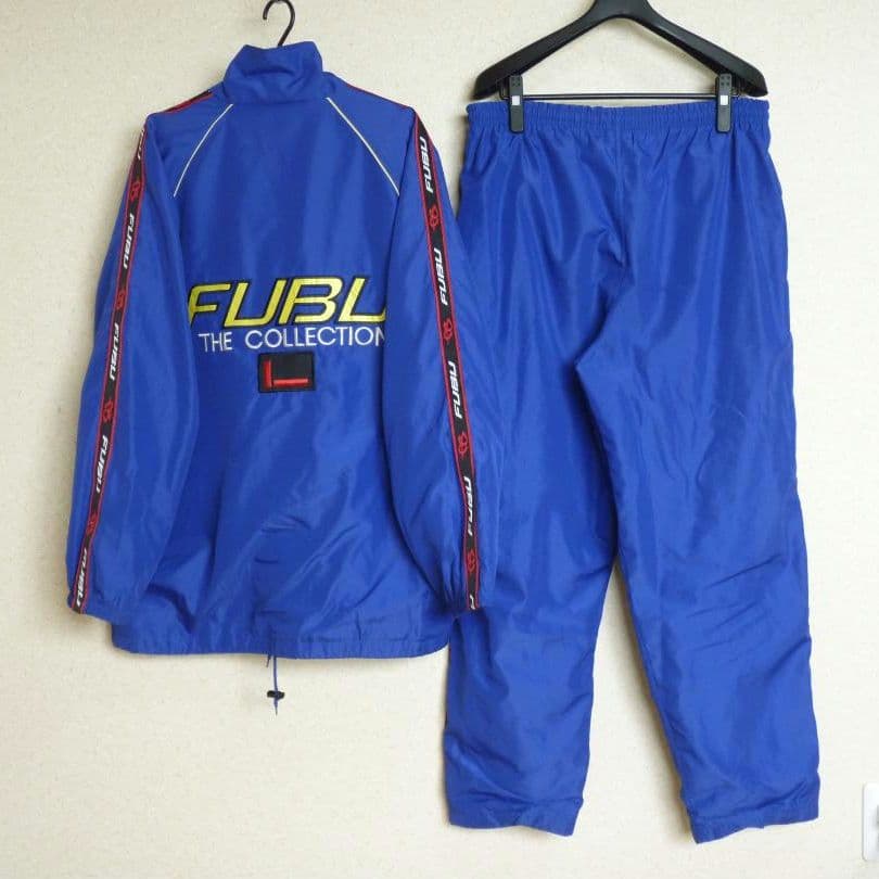 FUBU フブ ナイロンジャケット セットアップ ブルー 上下L - メルカリ