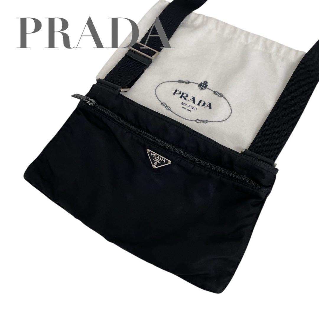 極美品 プラダ 三角ロゴ ナイロン サコッシュ ショルダーバッグ 4672