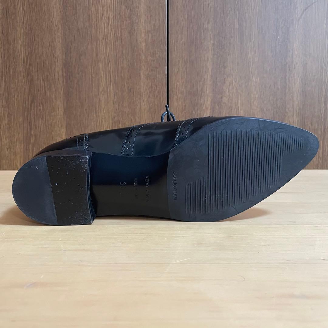 美品✨定価9万　セルジオロッシ　レースアップフラットシューズ　22.5cm