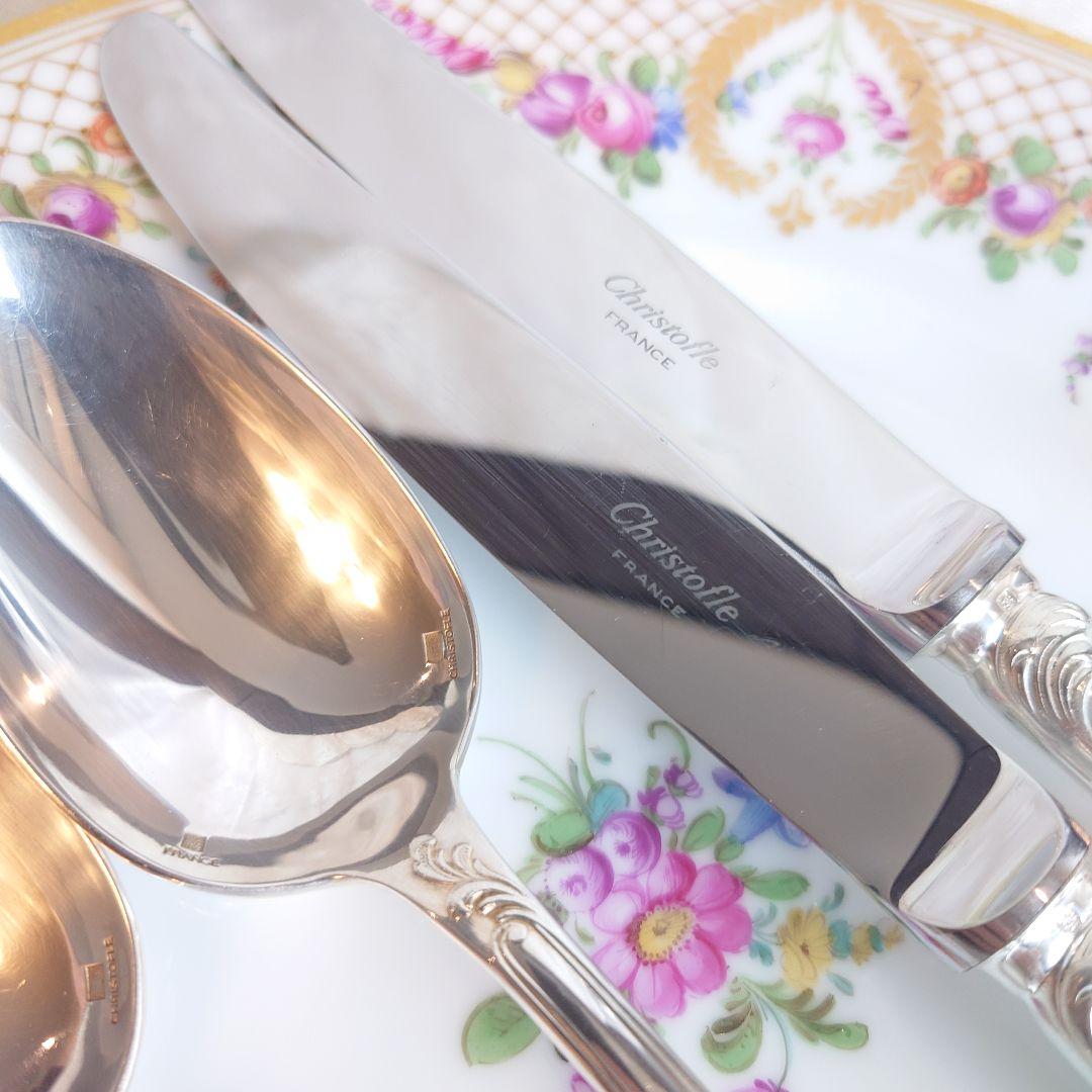 にゃこもこ様専用 クリストフル マルリー ディナースプーン＆ナイフ