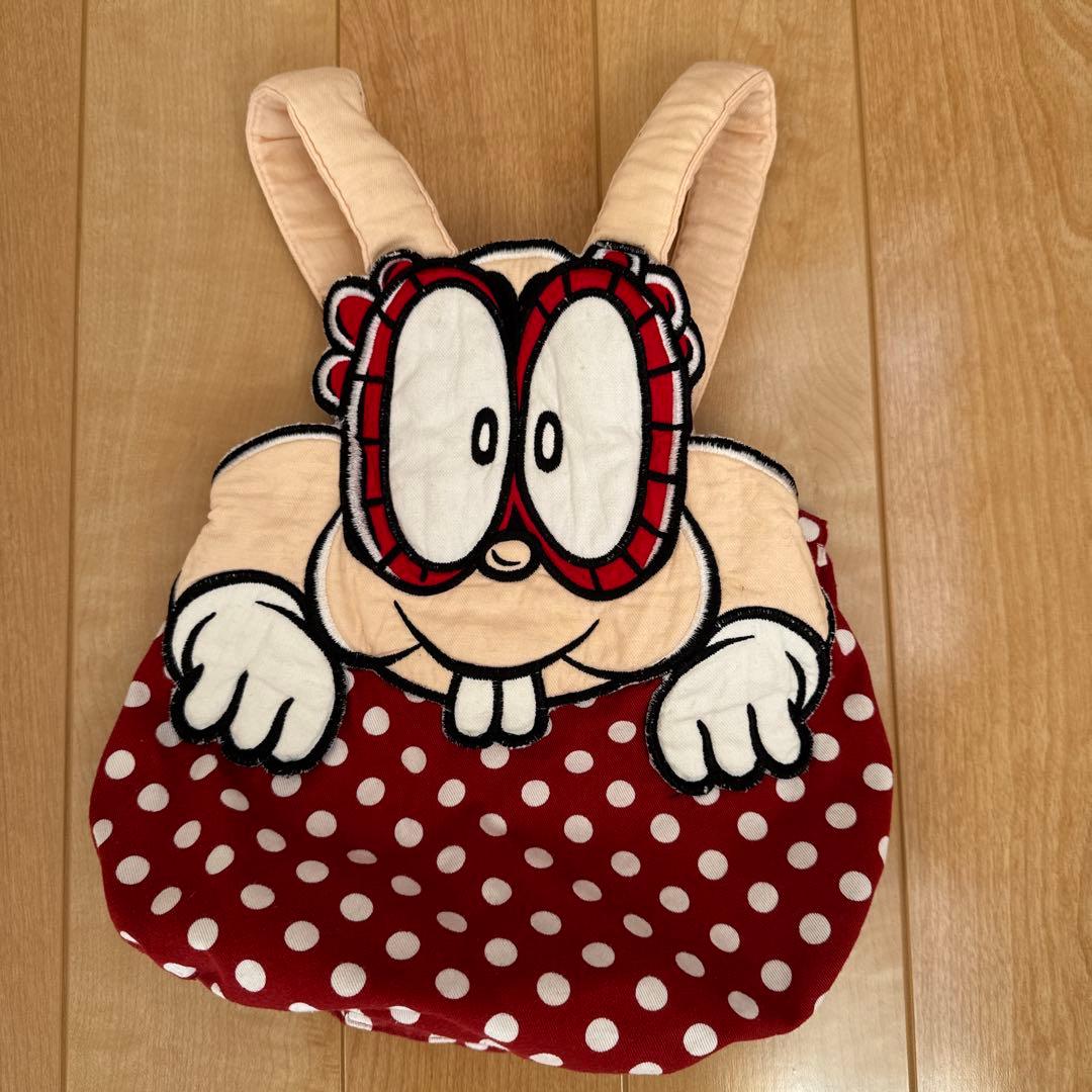 HYSTERIC MINIキャラクター顔デザイン 赤い水玉パンツ 95cm以下用