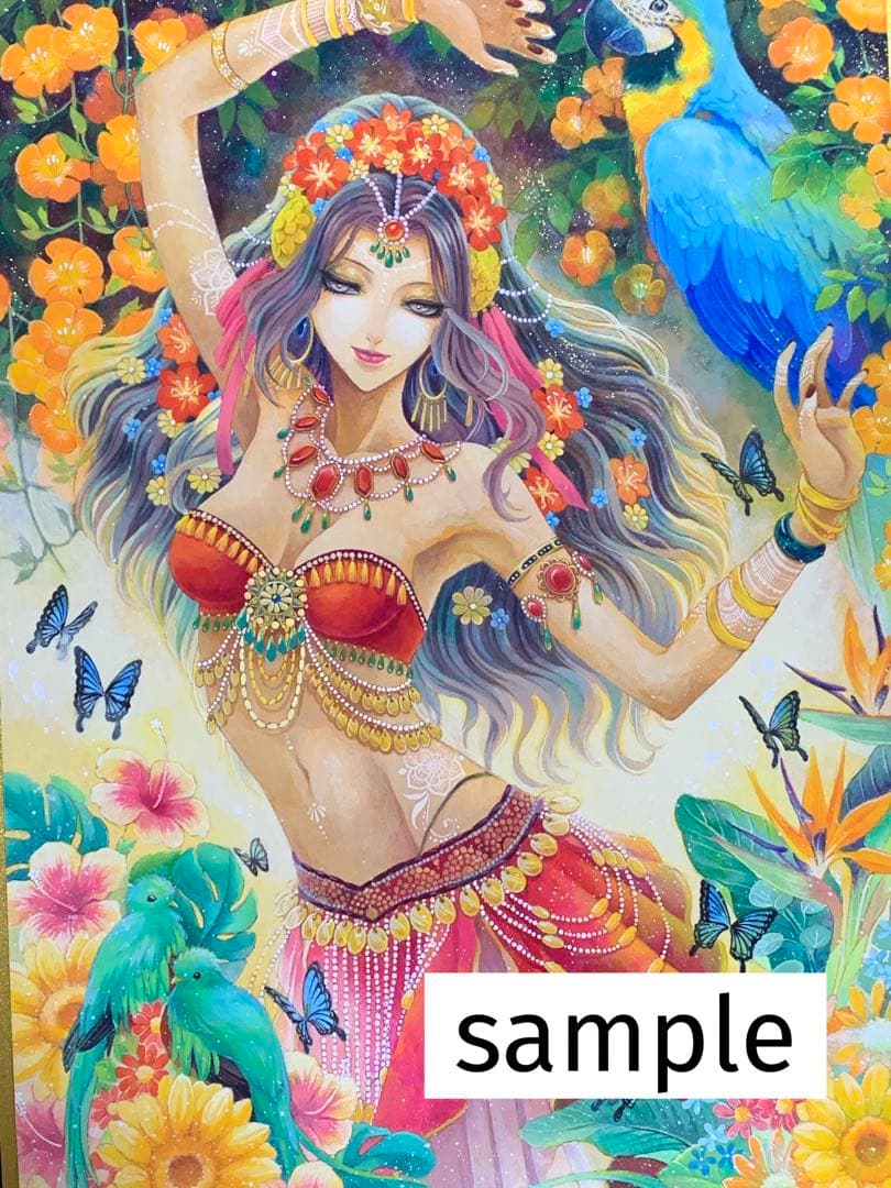 創作イラスト(原画) アクリル絵の具イラスト まなざし（アクリル絵の具イラスト原画） - zarazara space - BOOTH