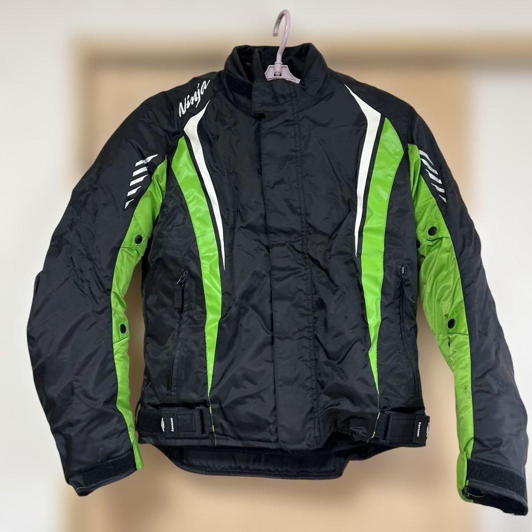 Kawasaki バイク　ジャケット 黒/緑ninja 楽天市場】カワサキ ジャケット ninjaの通販