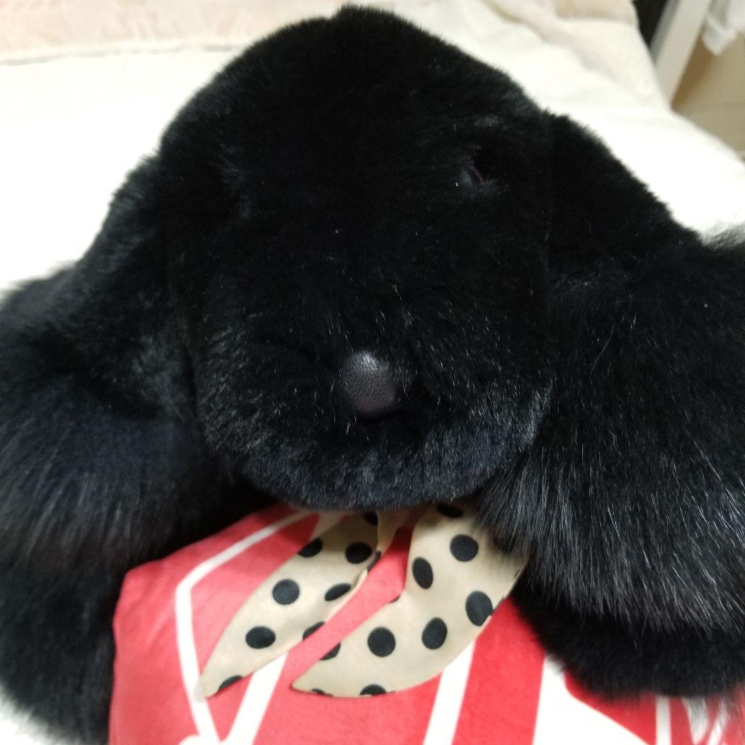 リアルファー フォックス レキッシュ ブラック 犬ぬいぐるみ - メルカリ