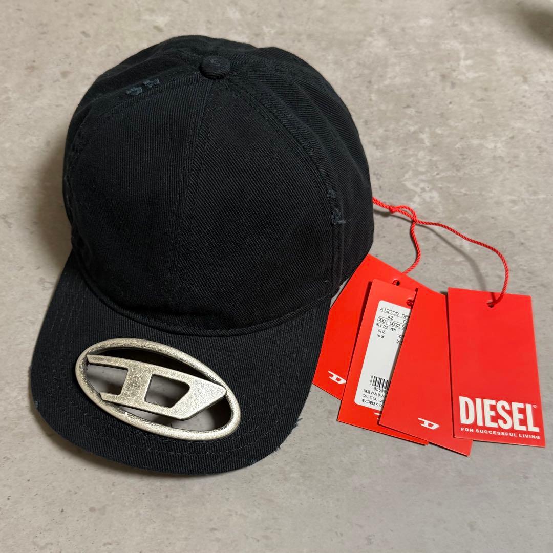 DIESEL ディーゼル C-BEAST-A1 ブラック メタルロゴ 正規品！ C-BEAST-A1 キャップ｜ブラック｜メンズ｜DIESEL