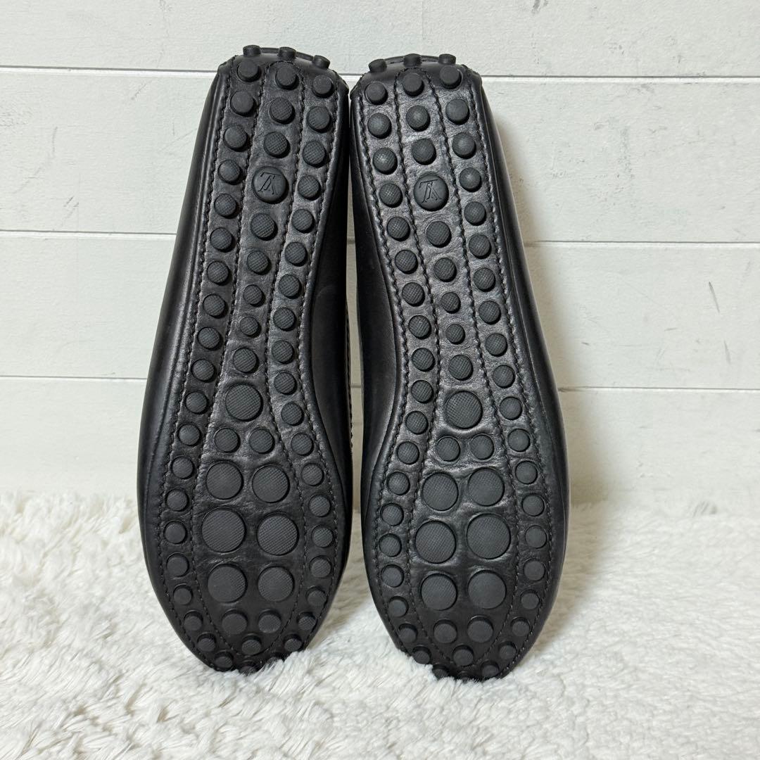 極美品✨ ルイヴィトン パンプス LVロゴ ゴールド レザー 黒 37 1/2