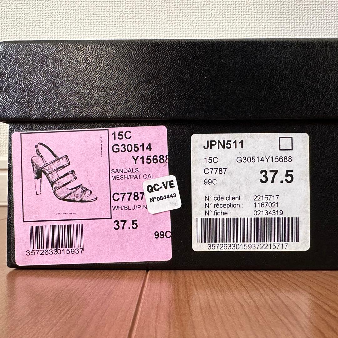 CHANEL 花柄メッシュサンダル 37.5C 24〜24.5㎝ ハイヒール