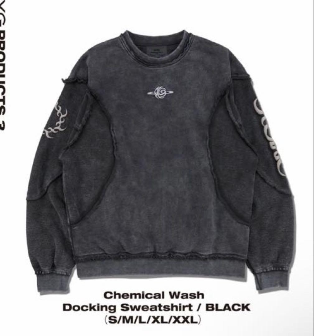 トップス XGALX Chemical Wash Docking Sweatshirt トップス XGALX Chemical Wash Docking Sweatshirt Chemical Wash