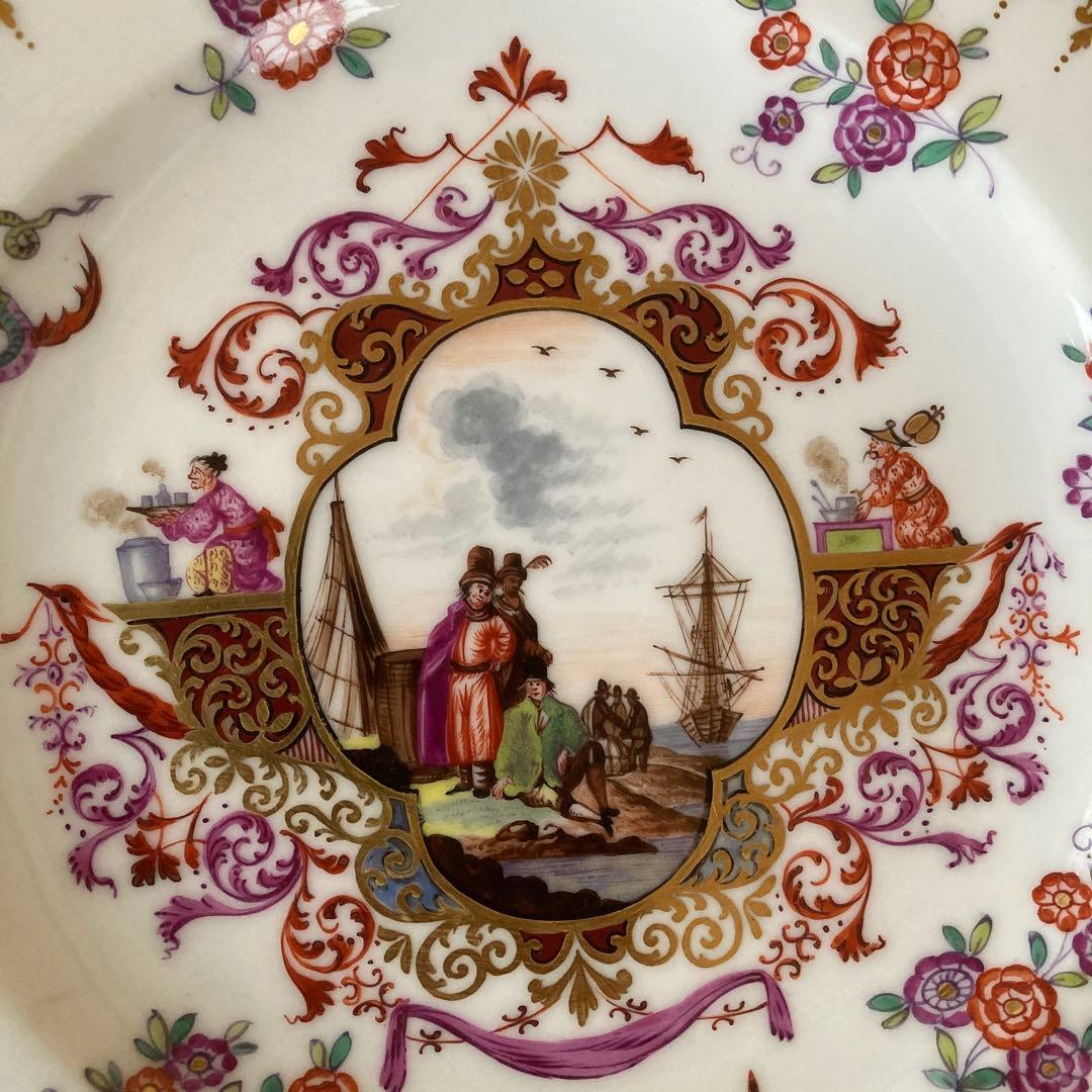 アンティーク マイセン 飾り皿 シノワズリ 額装 - メルカリ