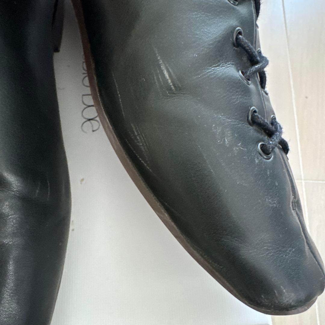 STUDIO DOE ブラックレザー レースアップシューズ - メルカリ