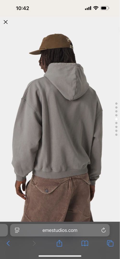 EME STUDIOS グレー フーディ パーカー グレー STUDIOS フーディ EME