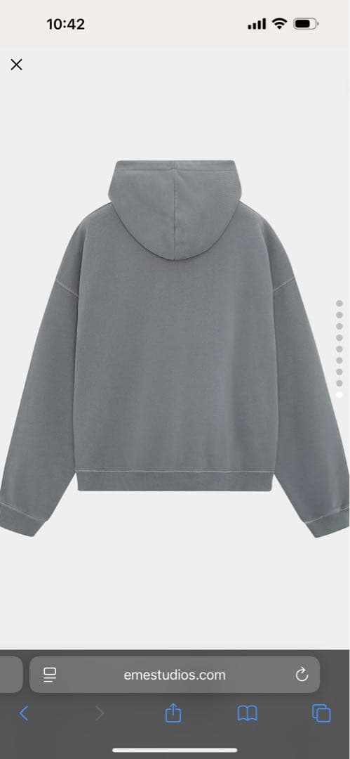 EME STUDIOS グレー フーディ パーカー グレー STUDIOS フーディ EME