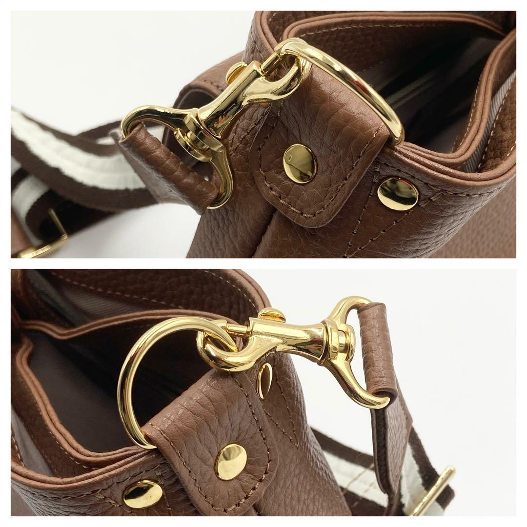 未使用級 アタオ チヴィ ショルダーバッグ アーモンド レザー 2way