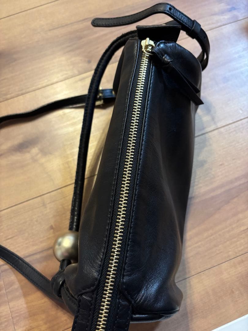 BEARDSLEY×russet 2way レザーバッグ ブラック 本革