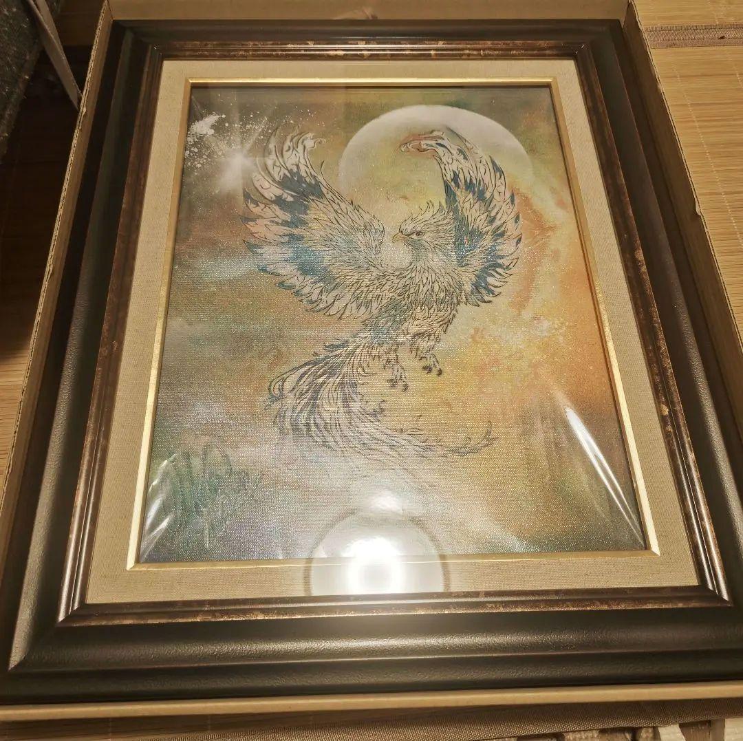 新品未使用 鳳凰 原画 フレーム スプレーアートエデン F6サイズ