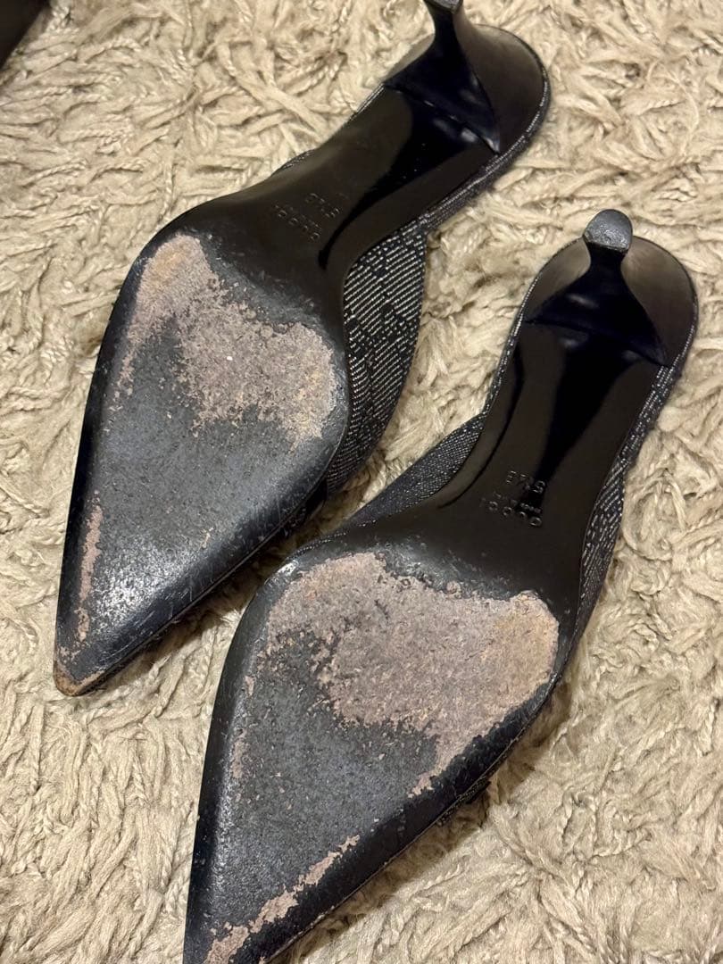 GUCCI グッチ GGデニムミュール ブラック 箱付 24〜24.5 美品 - メルカリ