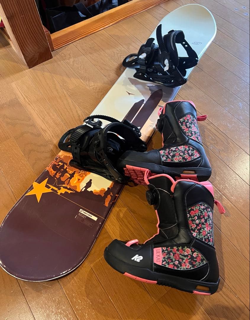 ✨️美品✨️キッズスノーボード3点セット 21cm 120cm - メルカリ