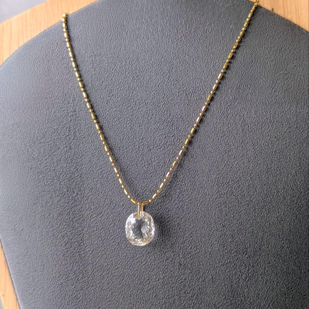 ♢N♢K18 モルガナイト 3.27ct ネックレスチャ―ム