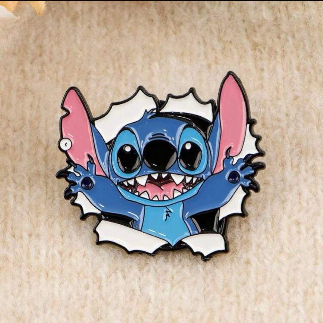 新品未使用 スティッチ ピンバッジ 破れた壁 ディズニー リロ