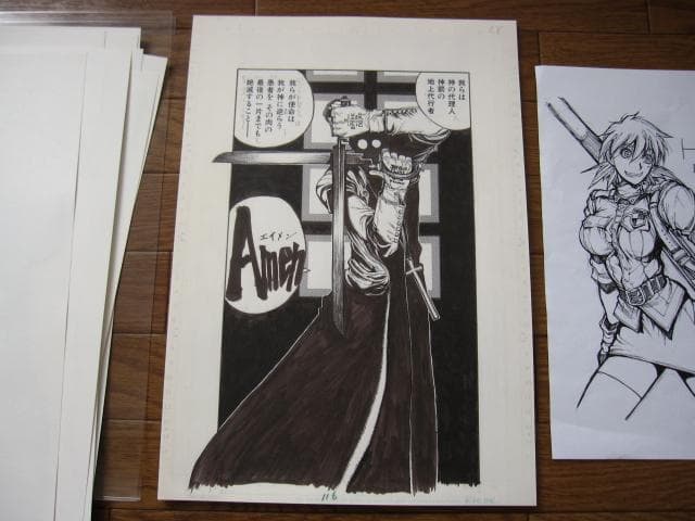 ヘルシング 20周年記念 複製原画 ミレニアム＆特務機関イスカリオテ