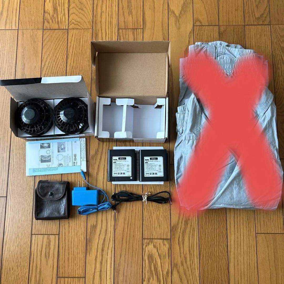 【バッテリー2個】空調服ファンバッテリーセット 空調作業服 バッテリー ファン セット 20000mAh大容量 35800mAh大容量