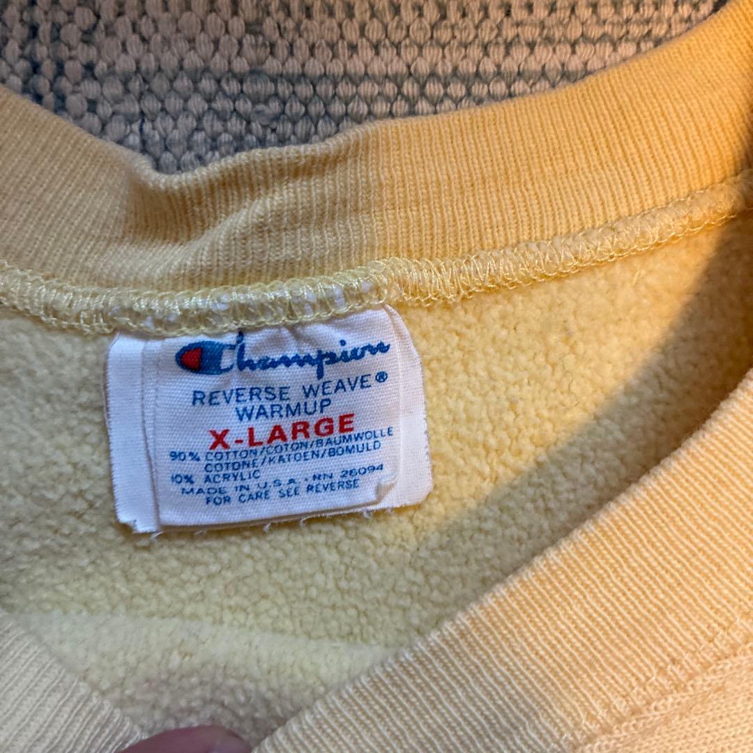 80s 後期 リバースウィーブ レモンイエロー - メルカリ