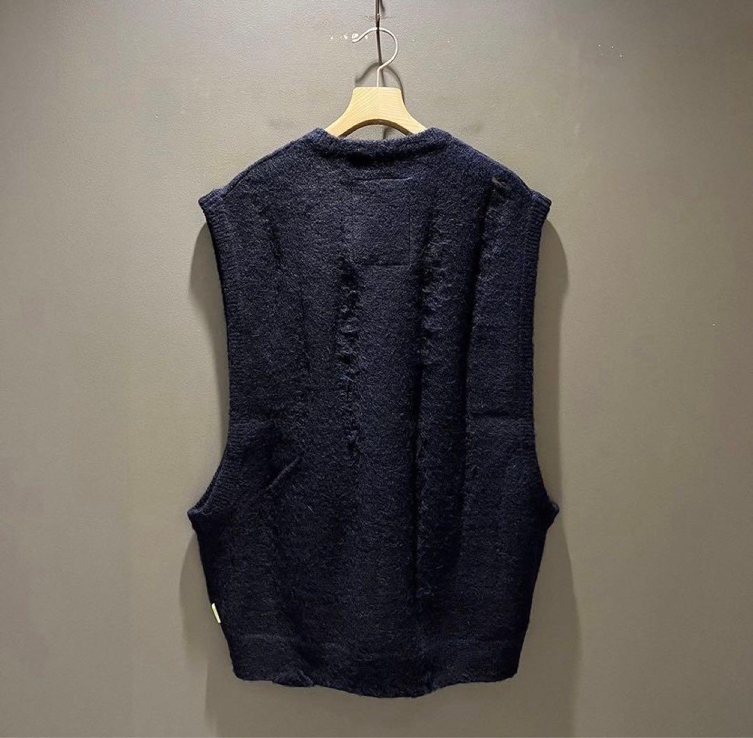 試着のみ】SSZ BORO MOHAIR VEST ネイビー サイズM - メルカリ