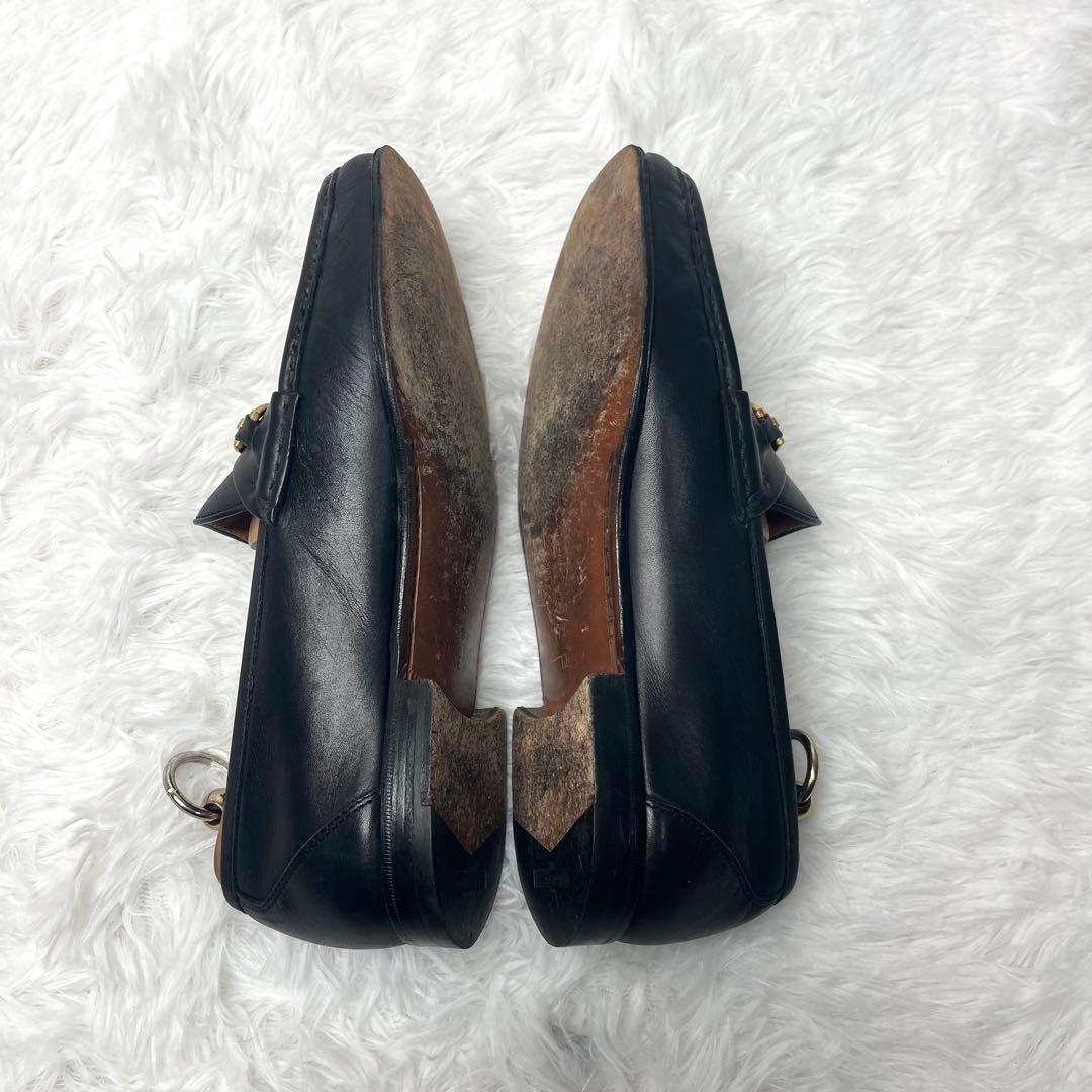 【美品】 フェラガモ ガンチーニ ビットローファー 25.5cm ゴールド 金