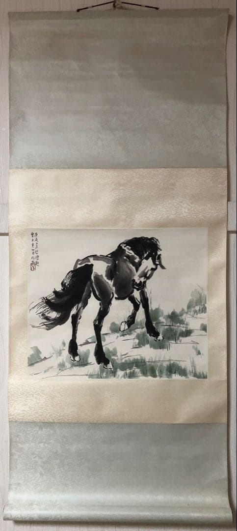 中国美術 栄宝斎 徐悲鴻［駿馬］紙本 木版 印刷！