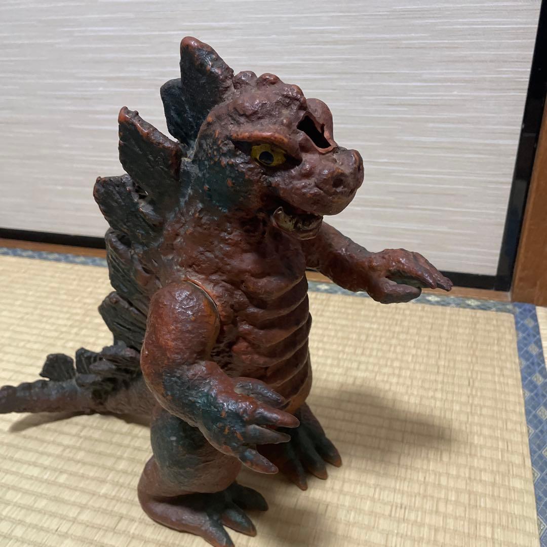 マルサン 1970年製 ジャンク品特大キングゴジラ 灰色成型 ソフビ 38cm