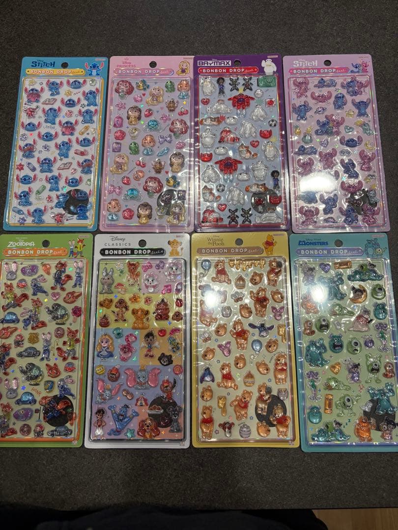 ボンボンドロップシール ディズニー 8種類　正規品 ボンボンドロップシール 正規品 ディズニー 8種セット｜Yahoo!フリマ