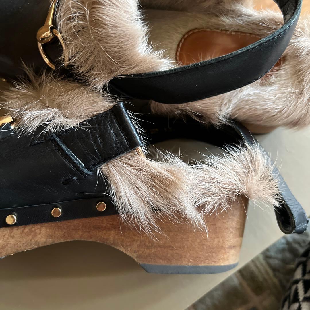 ブラックレザーファーミュール 230 - メルカリ