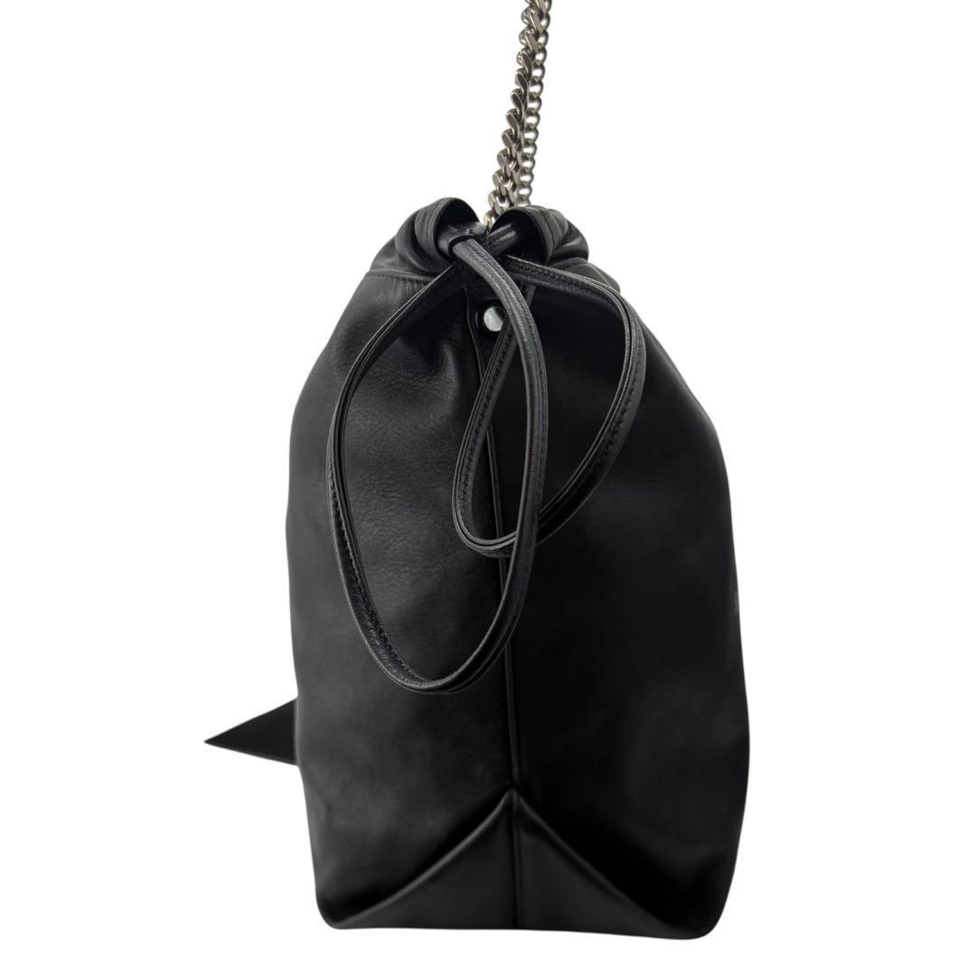 極美品】サンローラン テディ ショルダーバッグ チェーン 巾着 レザー