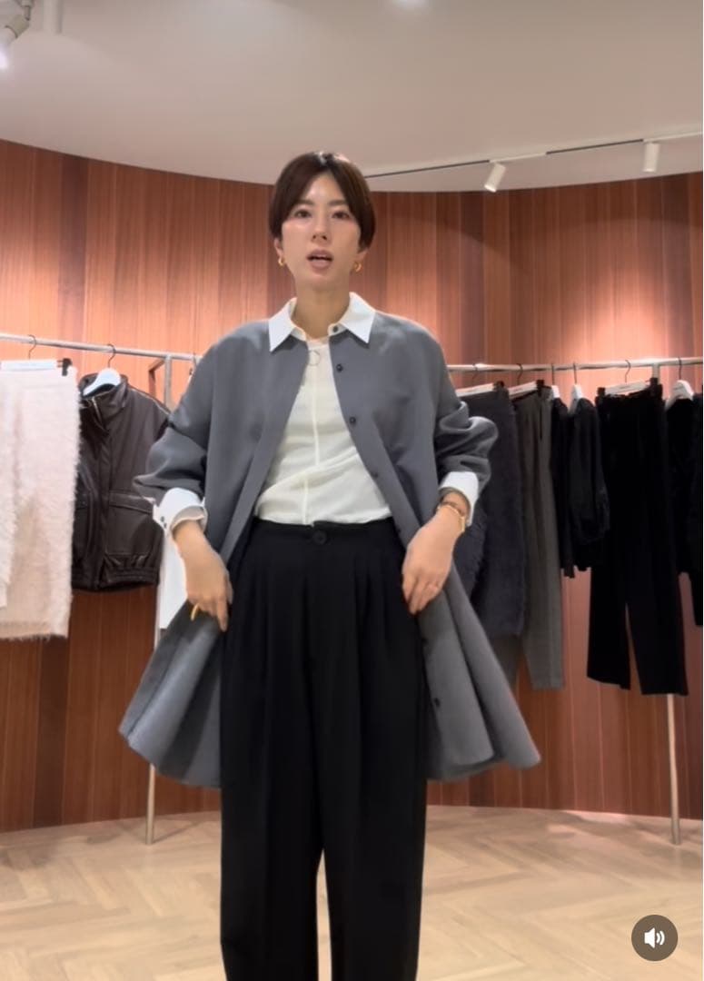 今期新作 machatt ダブルクロスバイカラードレス ブラック グレー