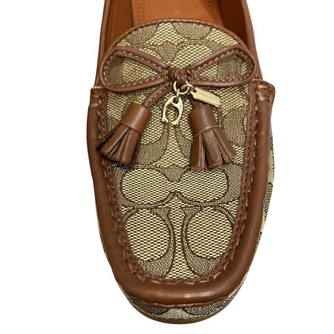 本日限定値引‼️美品‼️箱付❣️COACH モカシン ベージュ/ブラウン