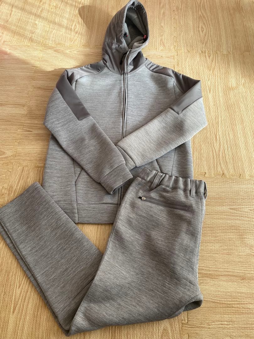 BRIEFING グレー パーカー・パンツセット ノンヘッジ non-hedge ラインZIPパーカー・パンツセットアップ