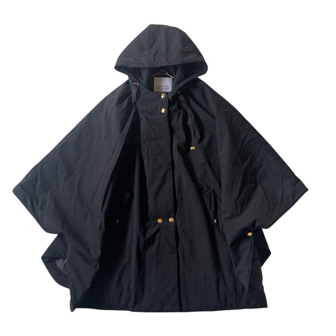 美品 ルルウィルビー アルアバイル 中綿ケープコート ポンチョ 定価