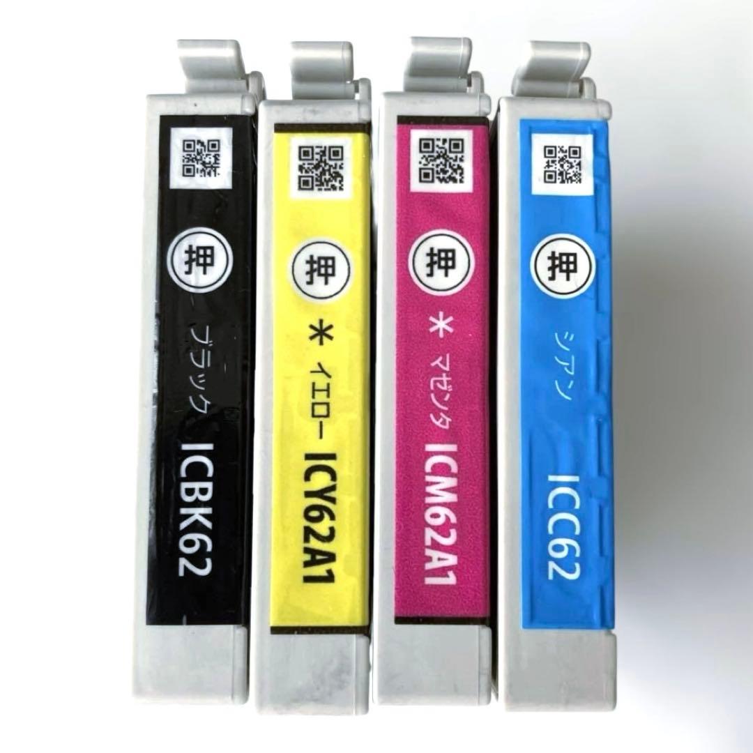 使用済・残あり】EPSON 純正インクカートリッジ 62番 （4色セット