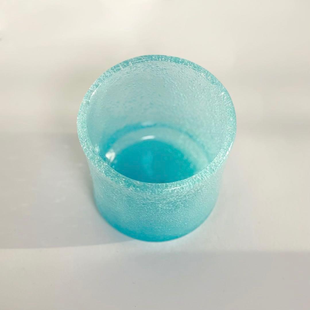 最終価格 横山秀樹 ガラス貴重な泡コップ小鉢 レア 在庫なしの水色