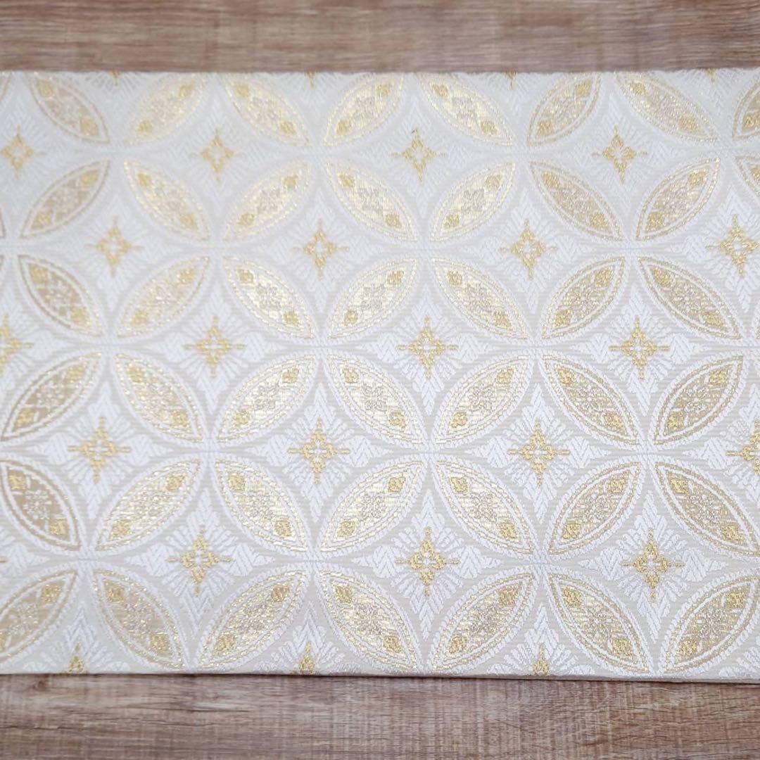 袋帯 七宝 白金 お仕立て込み - メルカリ