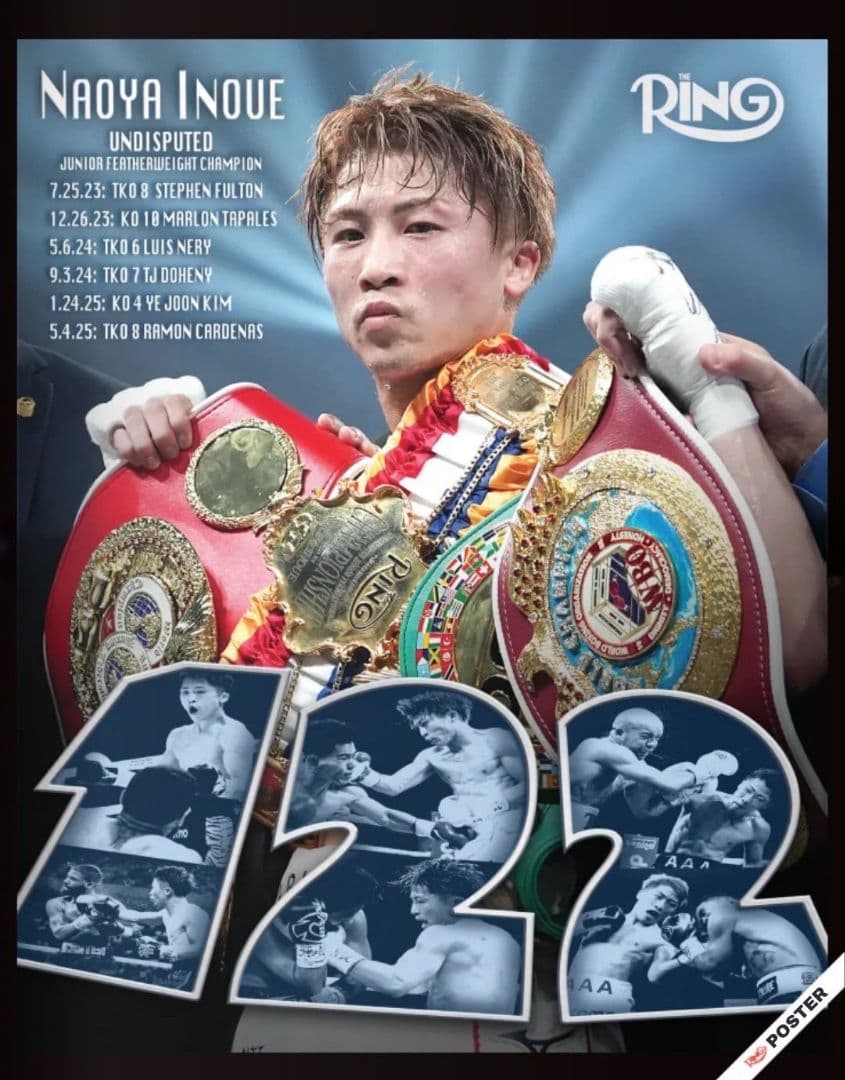 ザ·リング·マガジン 井上尚弥選手が表紙のレアな海外雑誌 ポスター付き