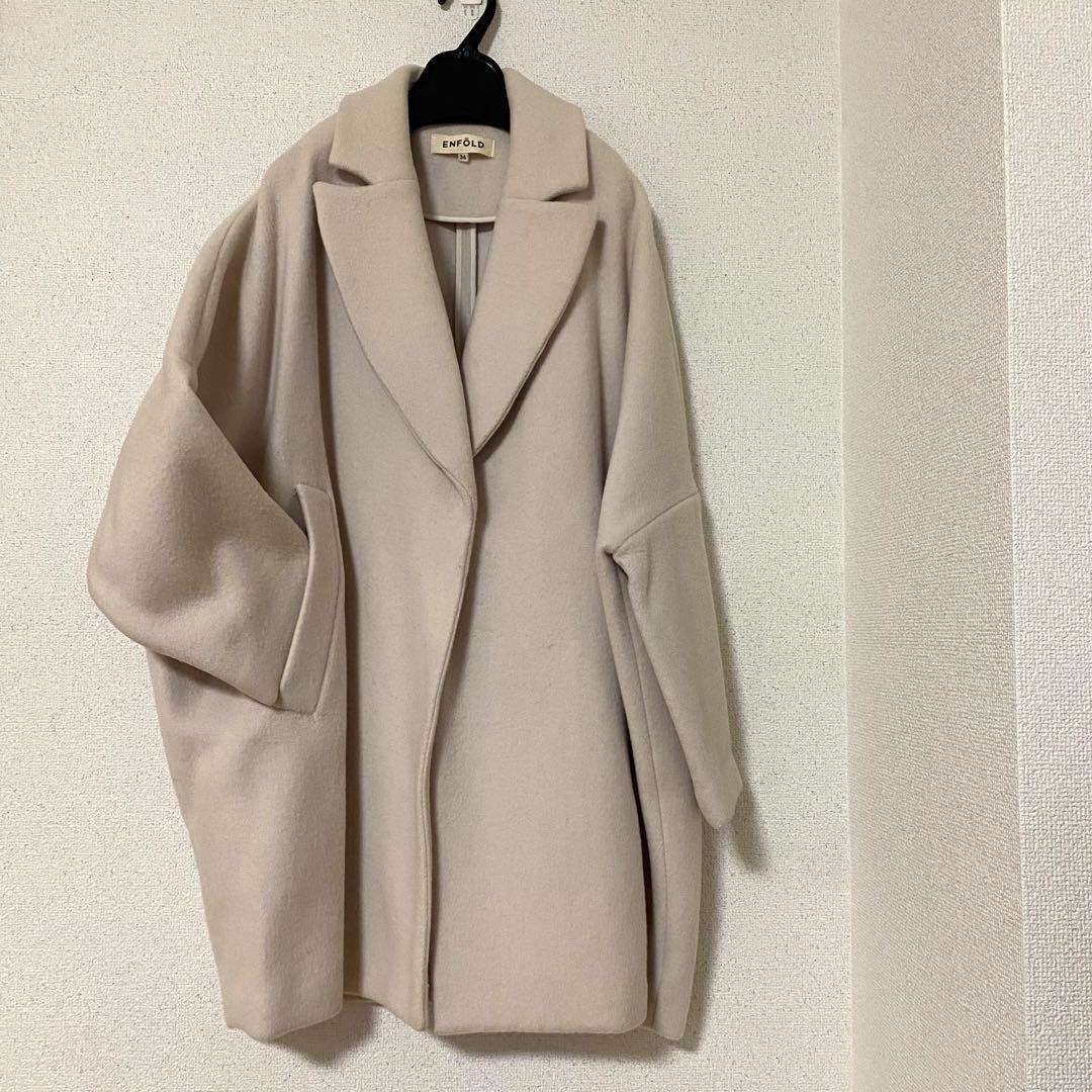 ENFOLD エンフォルド ショートビーバーコクーンコート - メルカリ