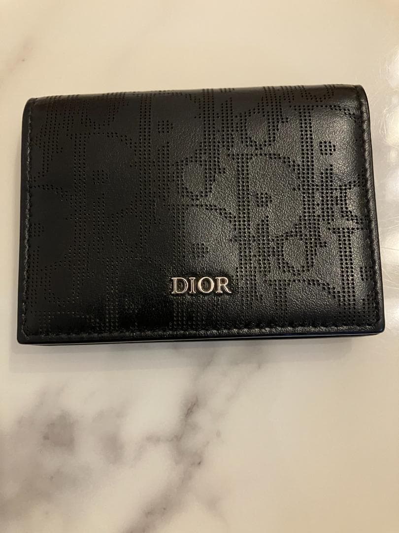 未使用級✨ディオール 名刺入れ アイコン CDロゴ レザー 黒 ディオール