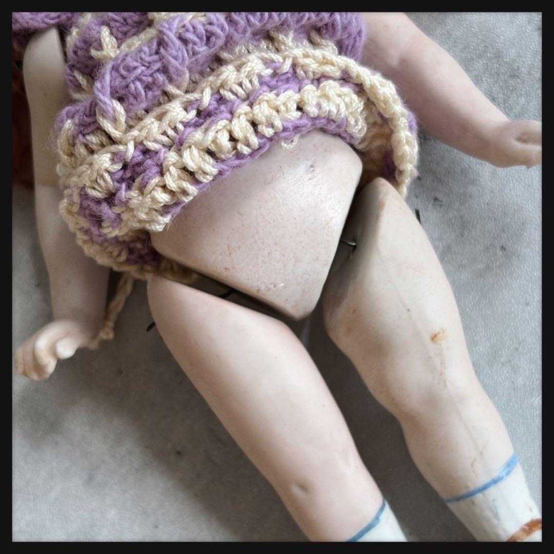 お盆セール アンティーク 赤毛の女の子オールビスクドール ミニョネット