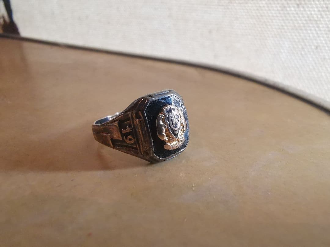 希少30sカレッジリングビンテージアンティークsupertoneアメリカ10K