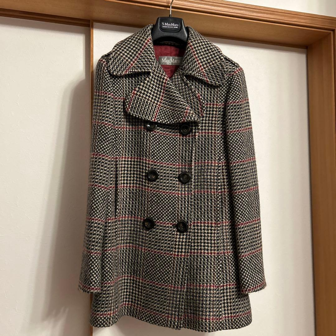 MaxMara マックスマーラ チェックコート - メルカリ
