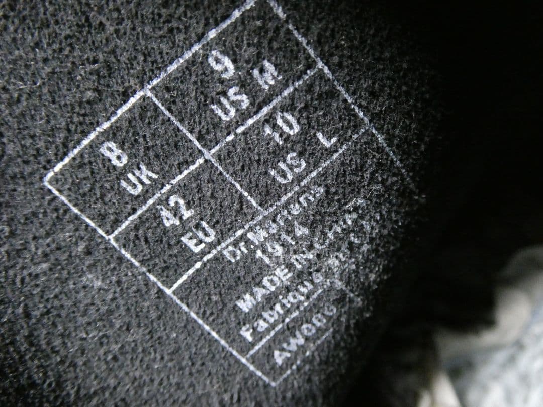 廃盤モデル！生産終了！黄金サイズUK8！ドクターマーチン14ホール黒