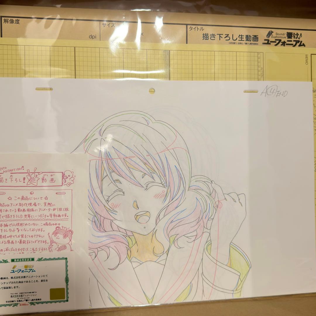 希少　黄前久美子　描きおろし生動画　響け！ユーフォニアム　京アニ限定 京アニ生動画】 描き下ろし生動画「響け！ユーフォニアム【黄前久美子